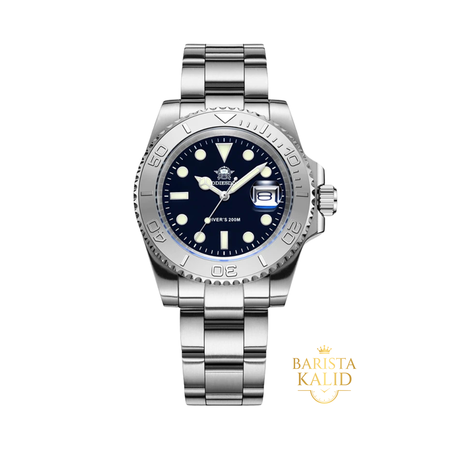 ADDIESDIVE MY-H3C Luxury Diver Watch for Men — BGW9 Super Luminous, 200M, Stainless Steel - - Watches