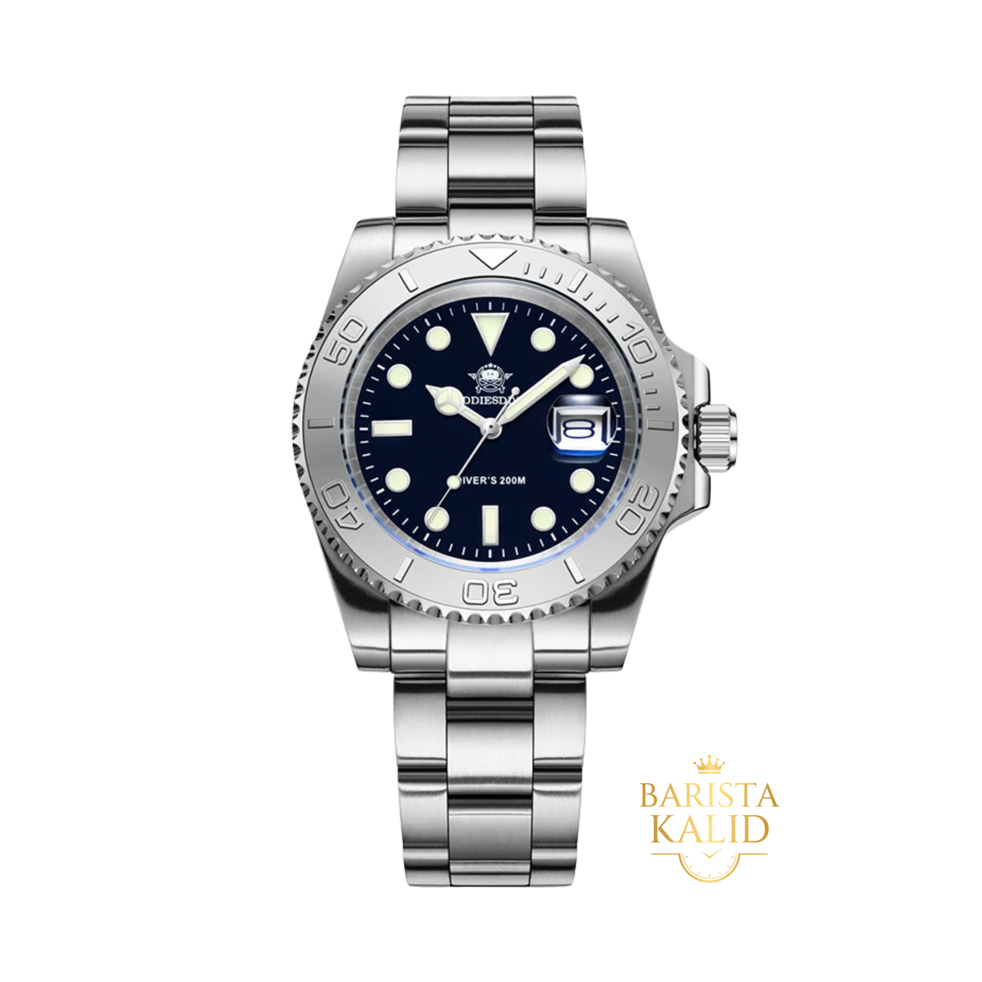 ADDIESDIVE MY-H3C Luxury Diver Watch for Men — BGW9 Super Luminous, 200M, Stainless Steel - - Watches
