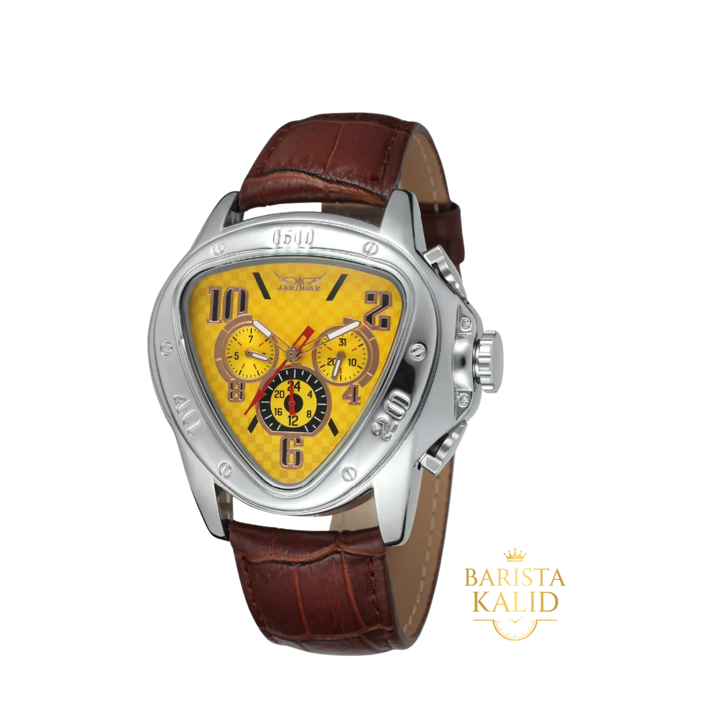JARAGAR 951 Automatic Mechanical Watch for Men — Leather Strap, Three-Hand, Waterproof - - Watches