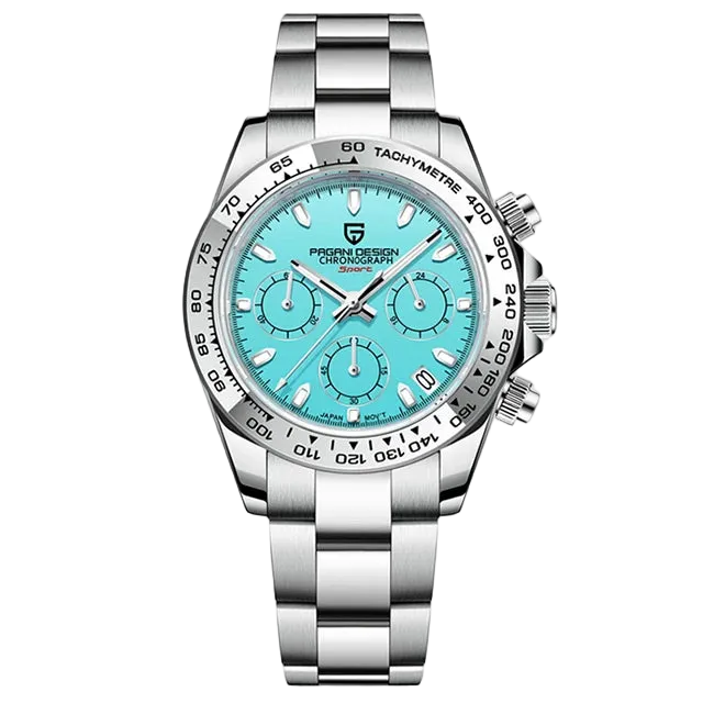 PAGANI DESIGN VK63 Luxury Chronograph Men's Watch — Sapphire Glass, Stainless Steel Bezel - - Watches
