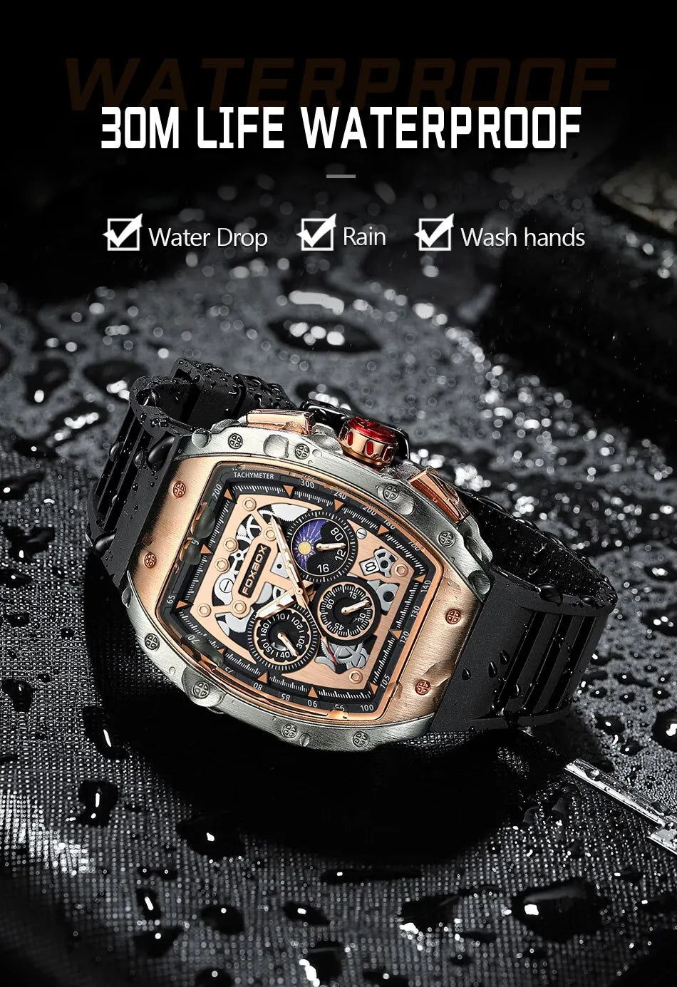 Luxury Military Sport Watch - Waterproof Chronograph Quartz Wristwatch for Men - - Watches