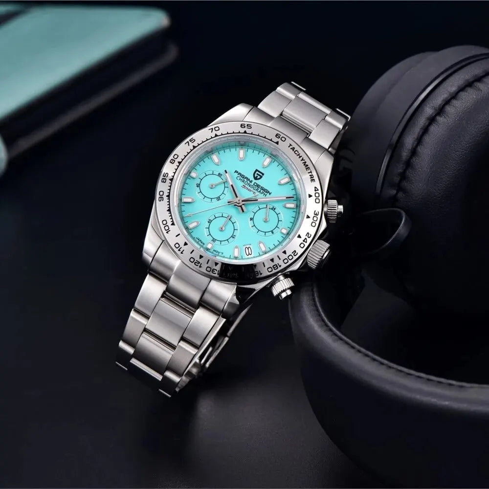 PAGANI DESIGN VK63 Luxury Chronograph Men's Watch — Sapphire Glass, Stainless Steel Bezel - - Watches