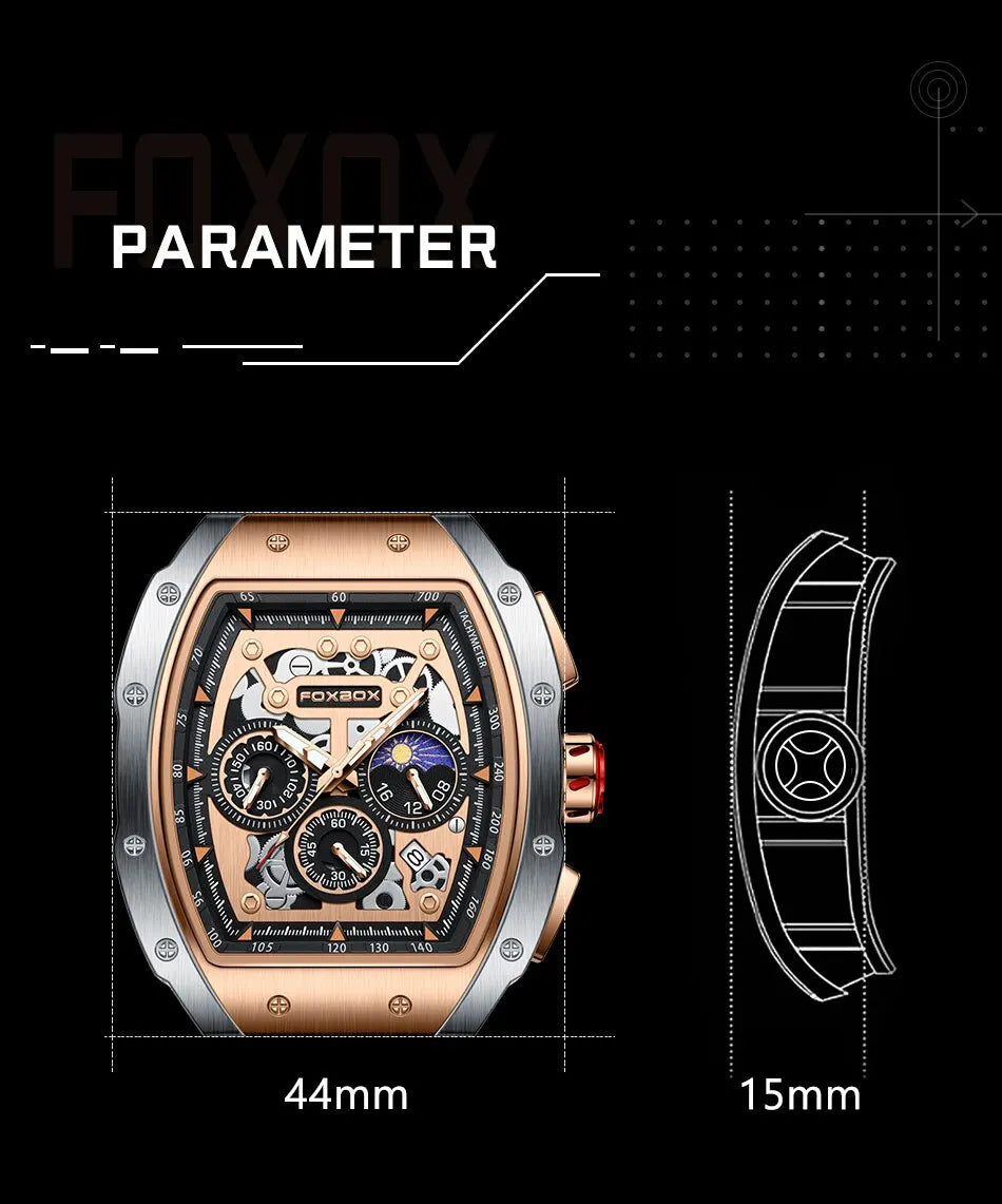 Luxury Military Sport Watch - Waterproof Chronograph Quartz Wristwatch for Men - - Watches