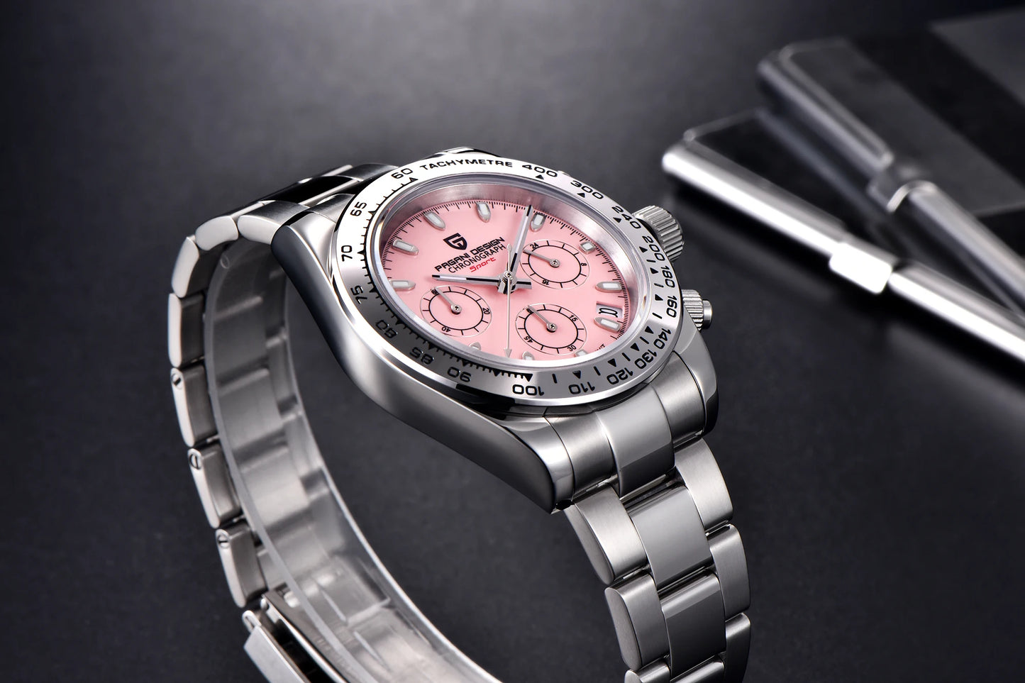 PAGANI DESIGN VK63 Luxury Chronograph Men's Watch — Sapphire Glass, Stainless Steel Bezel - - Watches