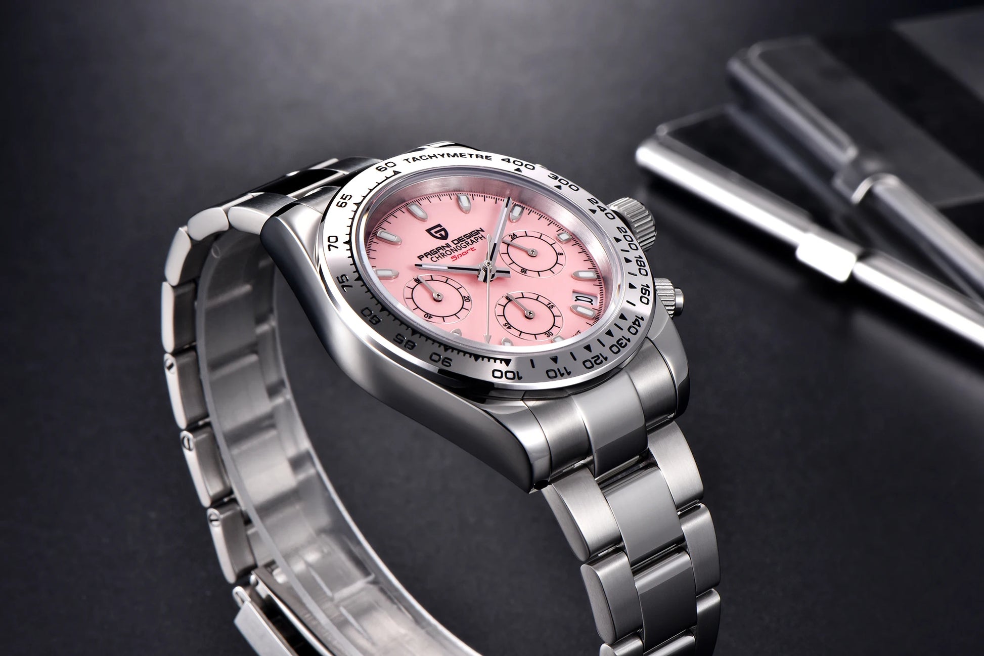 PAGANI DESIGN VK63 Luxury Chronograph Men's Watch — Sapphire Glass, Stainless Steel Bezel - - Watches