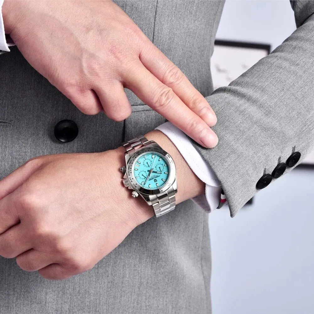 PAGANI DESIGN VK63 Luxury Chronograph Men's Watch — Sapphire Glass, Stainless Steel Bezel - - Watches